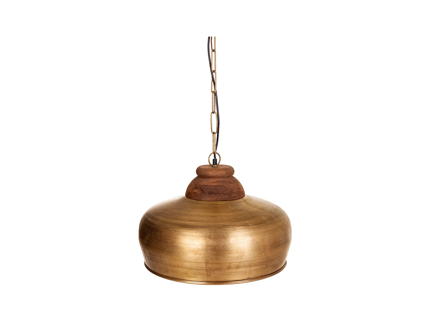 Goldene Deckenleuchte aus Metall, 44x44x28h cm