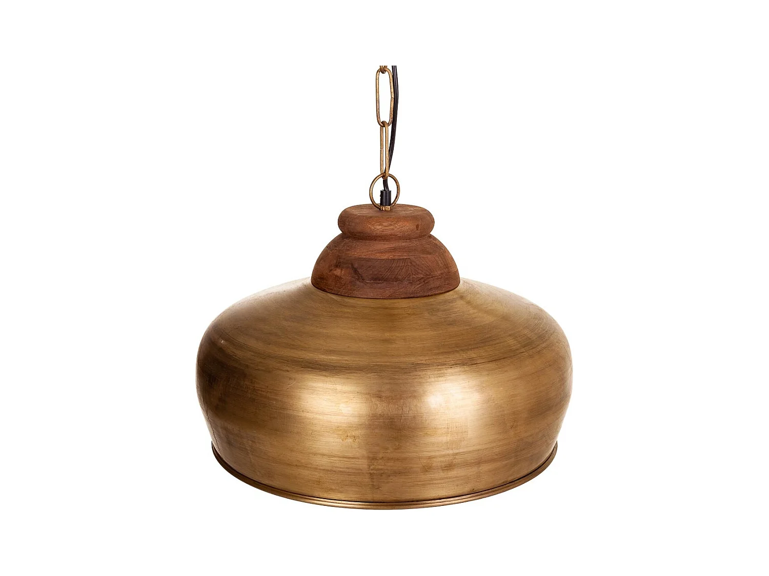 Goldene Deckenleuchte aus Metall, 44x44x28h cm