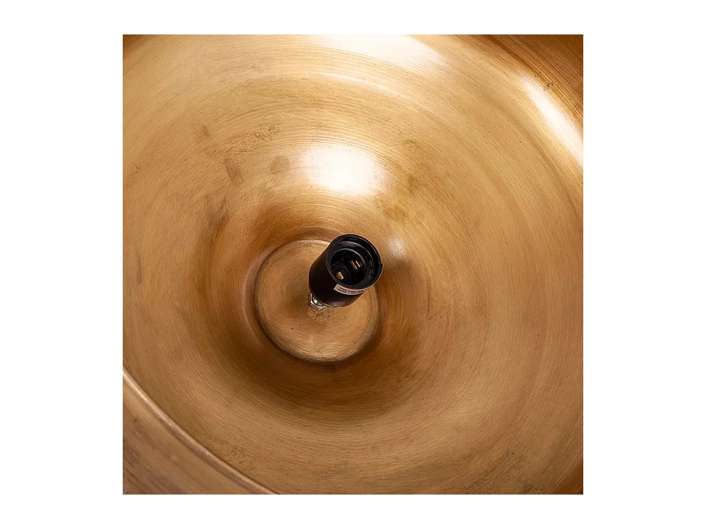 Goldene Deckenleuchte aus Metall, 44x44x28h cm