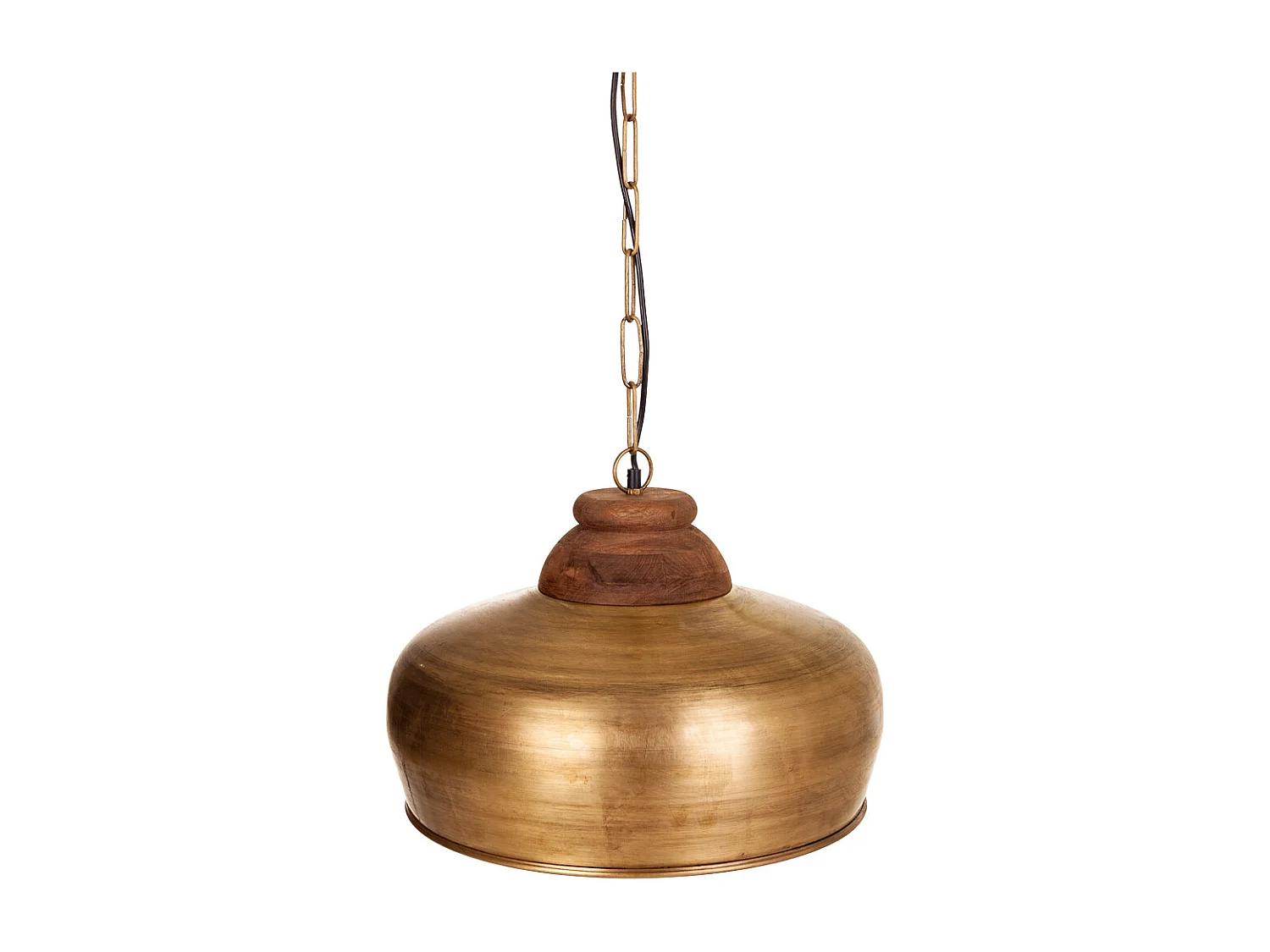 Goldene Deckenleuchte aus Metall, 44x44x28h cm