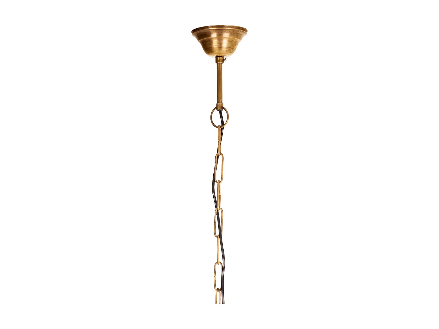Goldene Deckenleuchte aus Metall, 44x44x28h cm