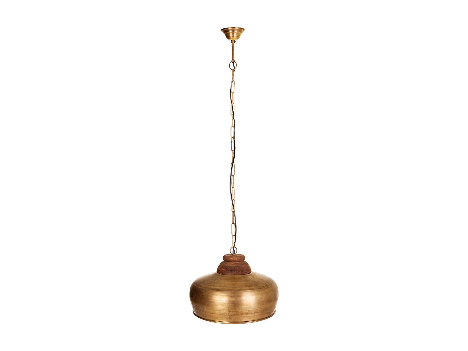 Goldene Deckenleuchte aus Metall, 44x44x28h cm