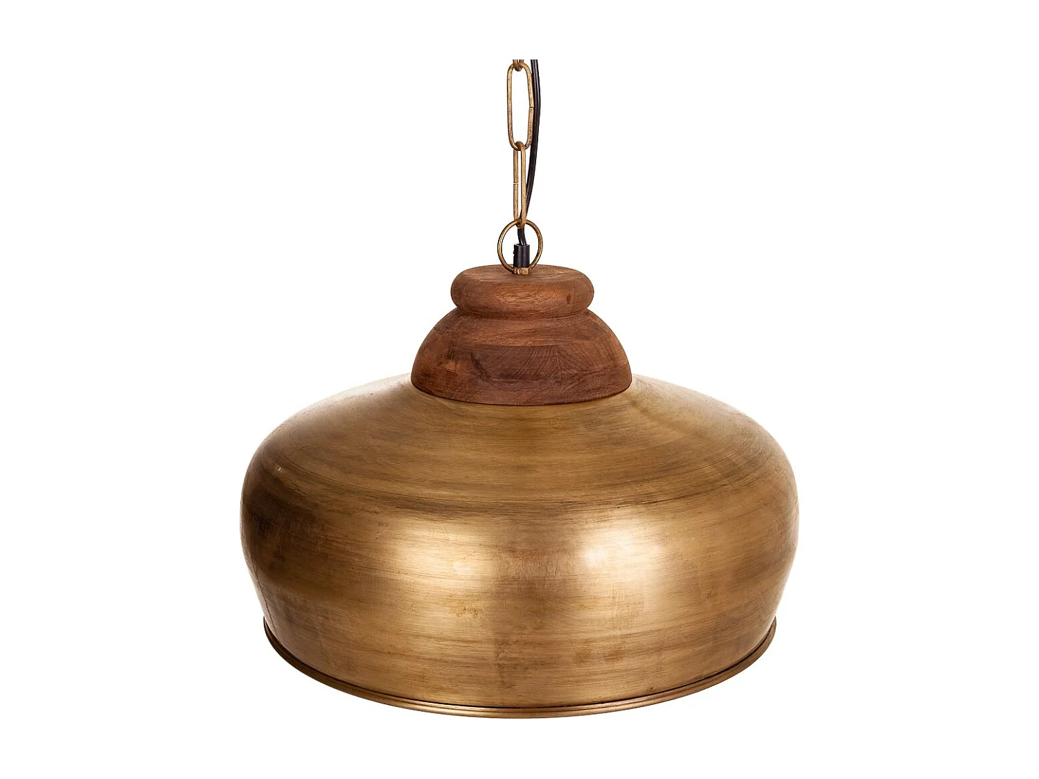 Goldene Deckenleuchte aus Metall, 44x44x28h cm