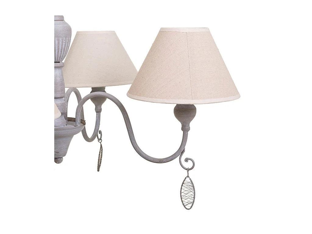 Candeeiro de teto cinza 55x55x125