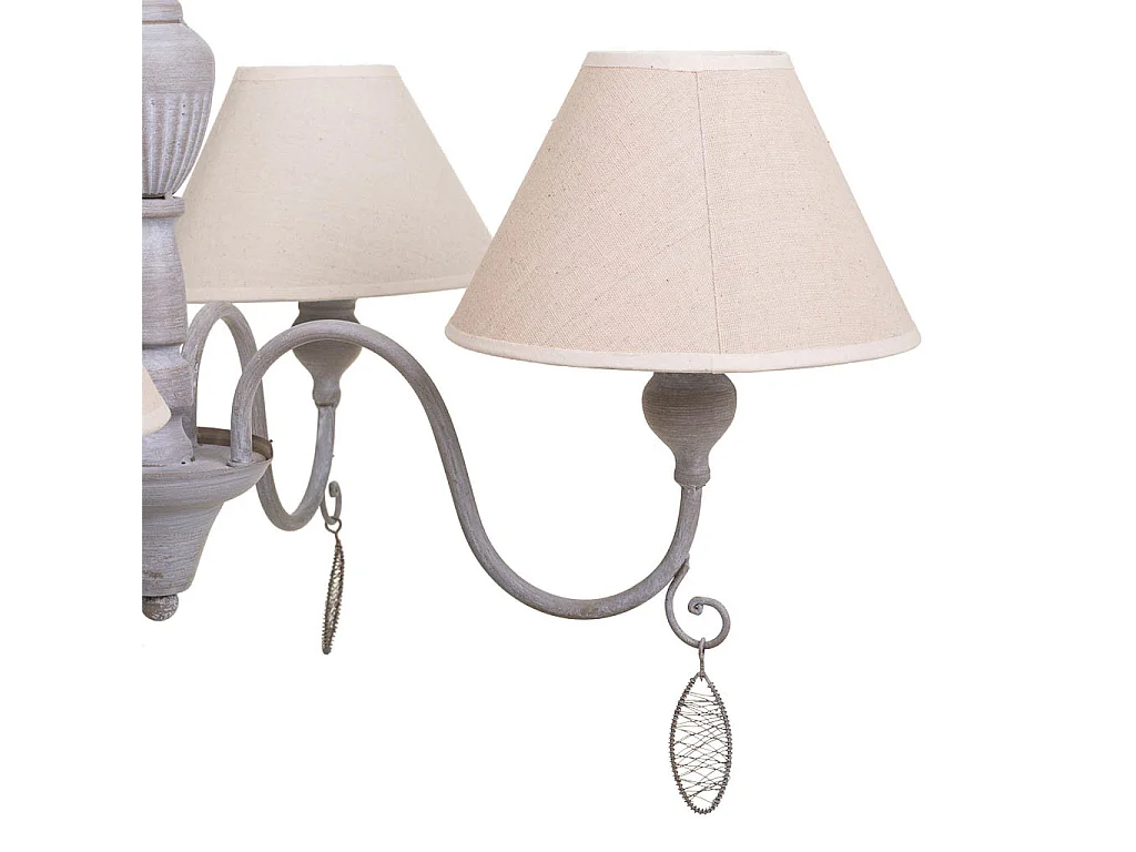 Candeeiro de teto cinza 55x55x125