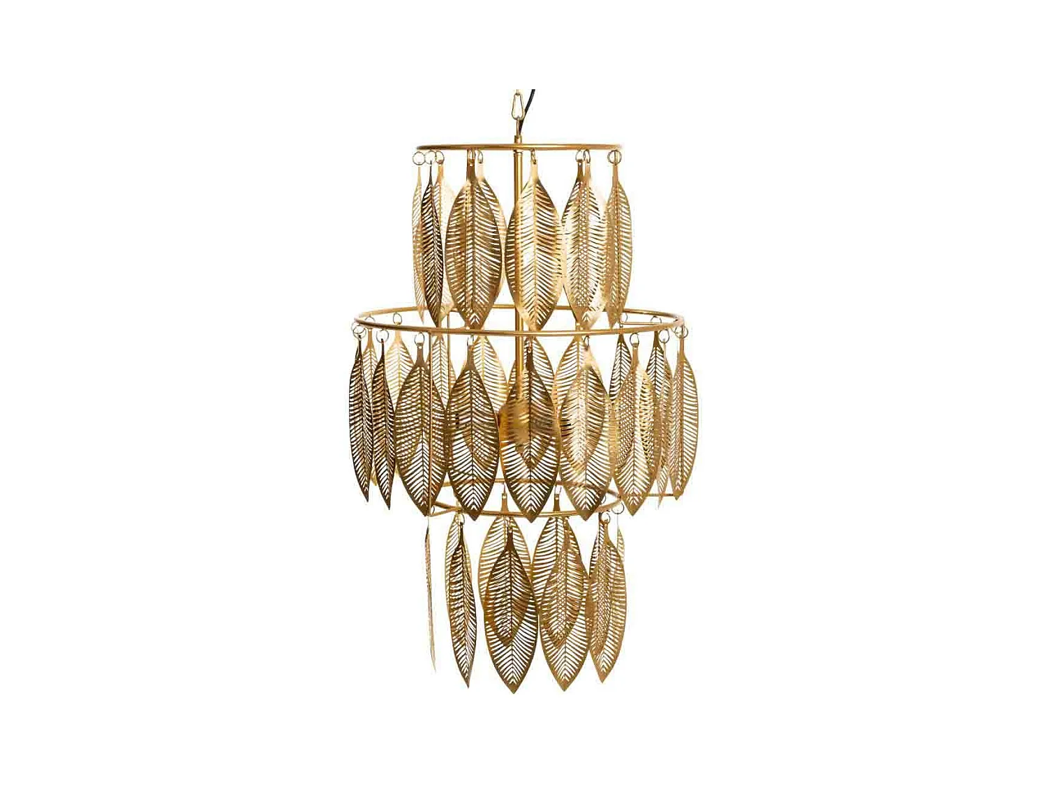 Goldene Deckenleuchte aus Metall, 49 x 49 x 81 cm