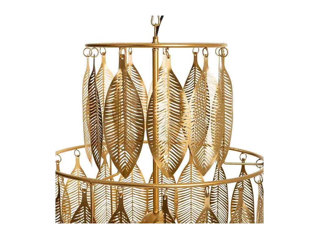 Goldene Deckenleuchte aus Metall, 49 x 49 x 81 cm