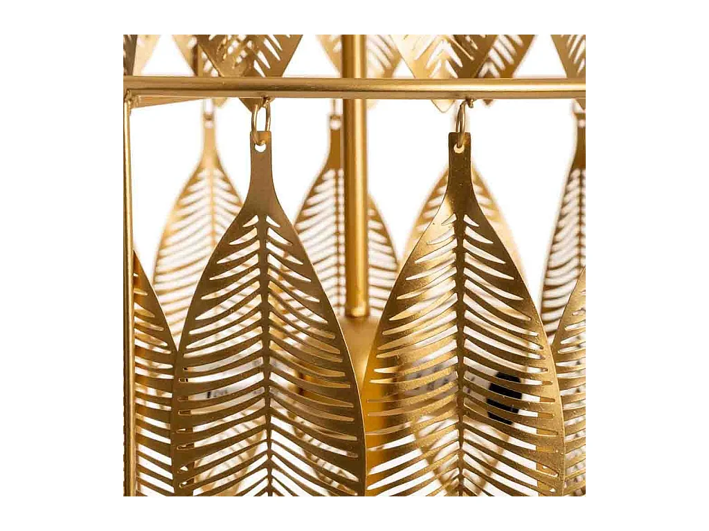 Goldene Deckenleuchte aus Metall, 49 x 49 x 81 cm