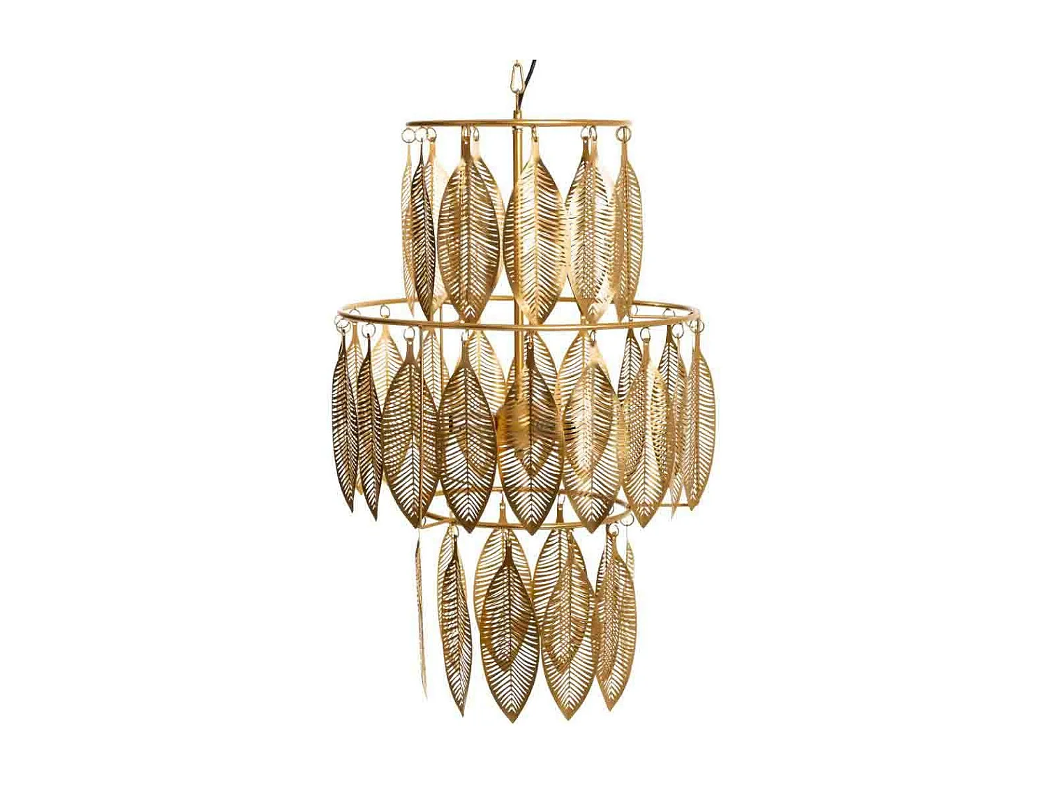 Goldene Deckenleuchte aus Metall, 49x49x81 cm