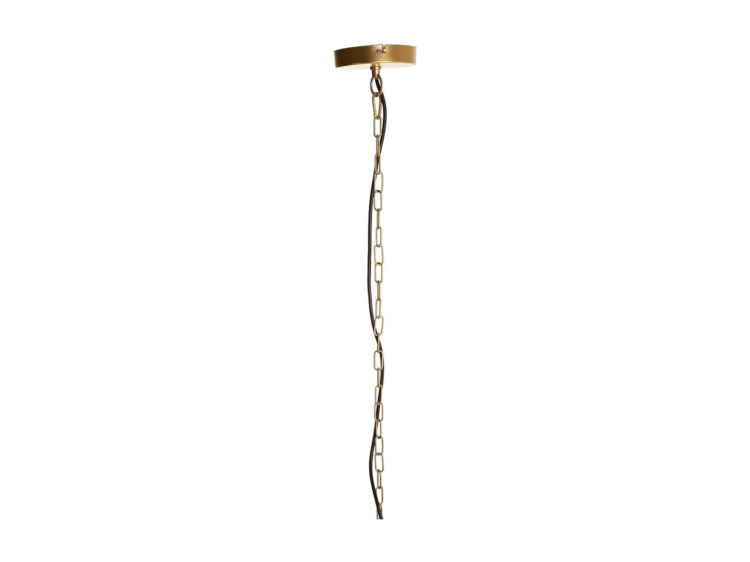 Goldene Deckenleuchte aus Metall, 49x49x81 cm