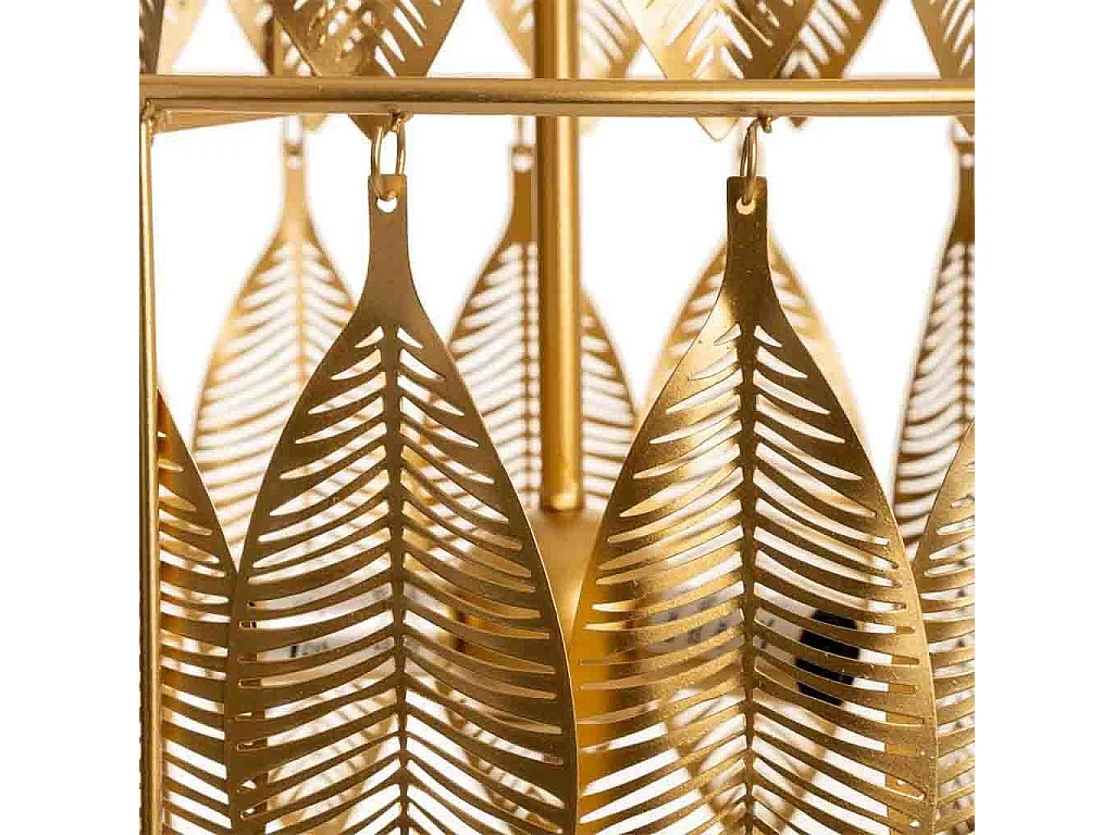 Goldene Deckenleuchte aus Metall, 49x49x81 cm