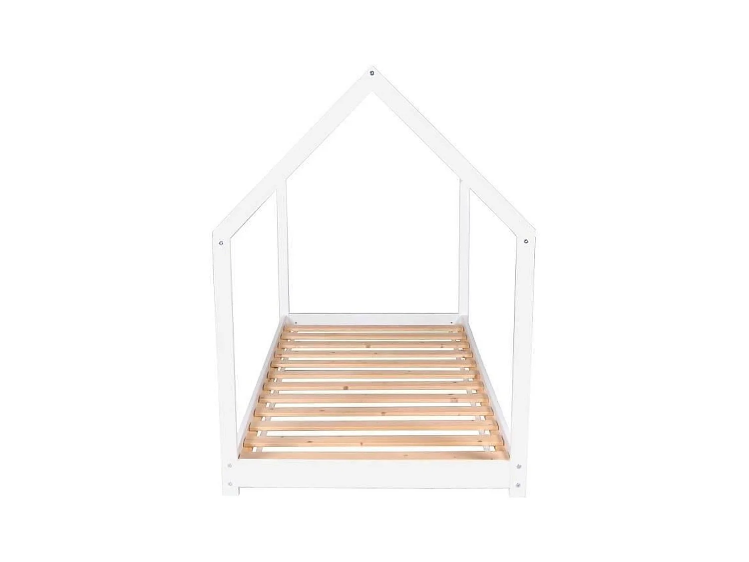 Lit cabane PANDA 90x190 + 1 sommier / Blanc