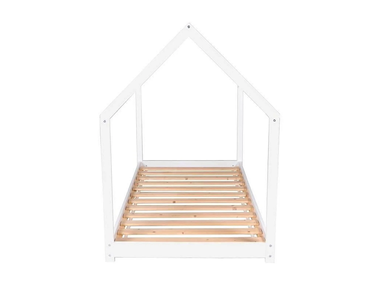 Lit cabane PANDA 90x190 + 1 sommier / Blanc