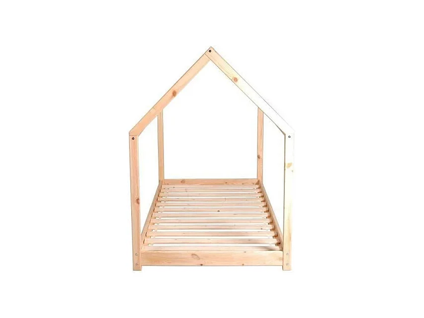 Lit cabane PANDA 90x190 + 1 sommier / Naturel