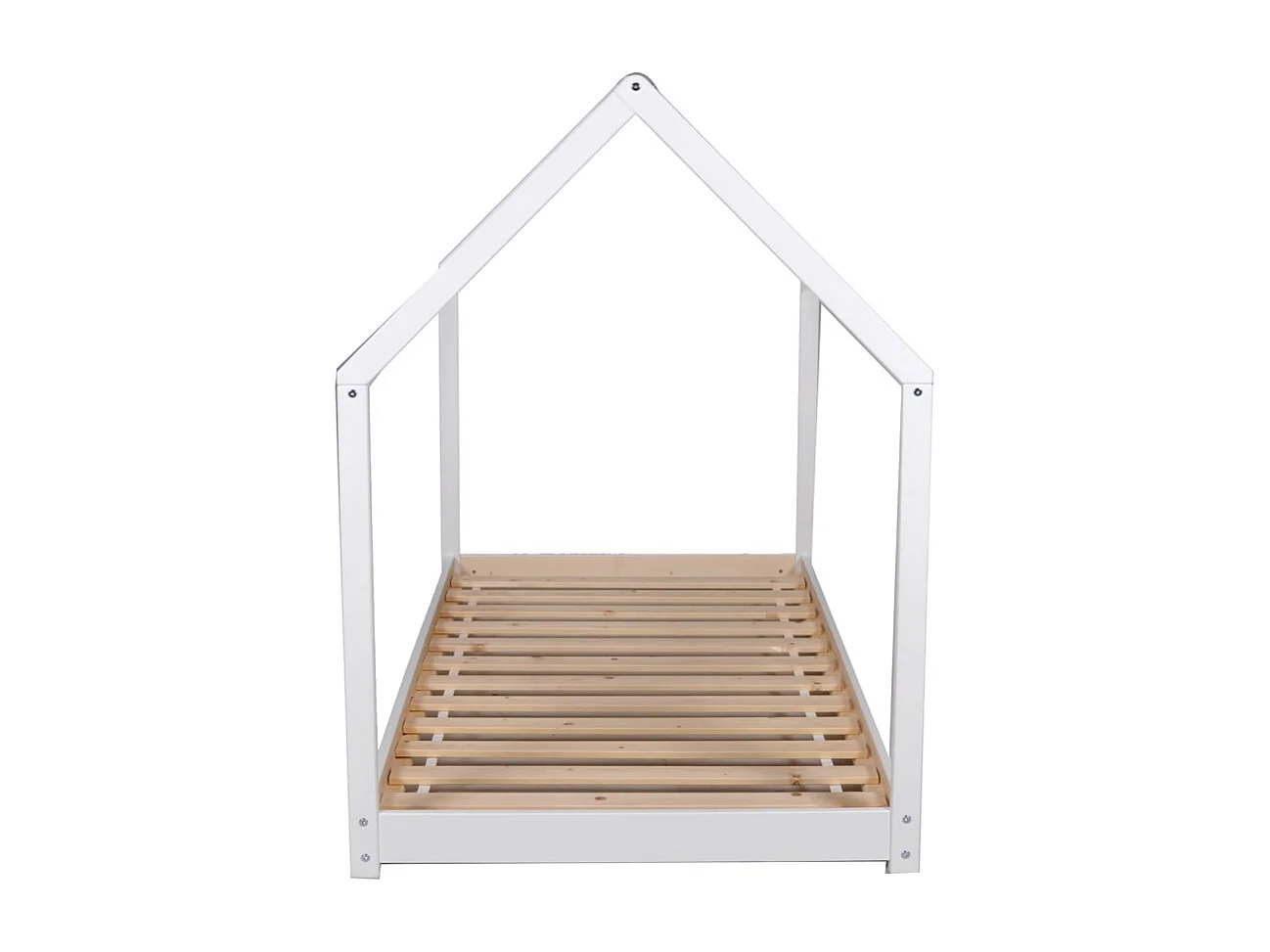 Lit cabane PANDA 70x140 + 1 sommier / Blanc