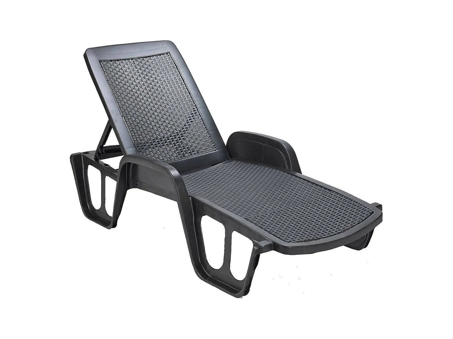 Dmora - Lettino prendisole Alagaesia, 192x71h100 cm, Antracite