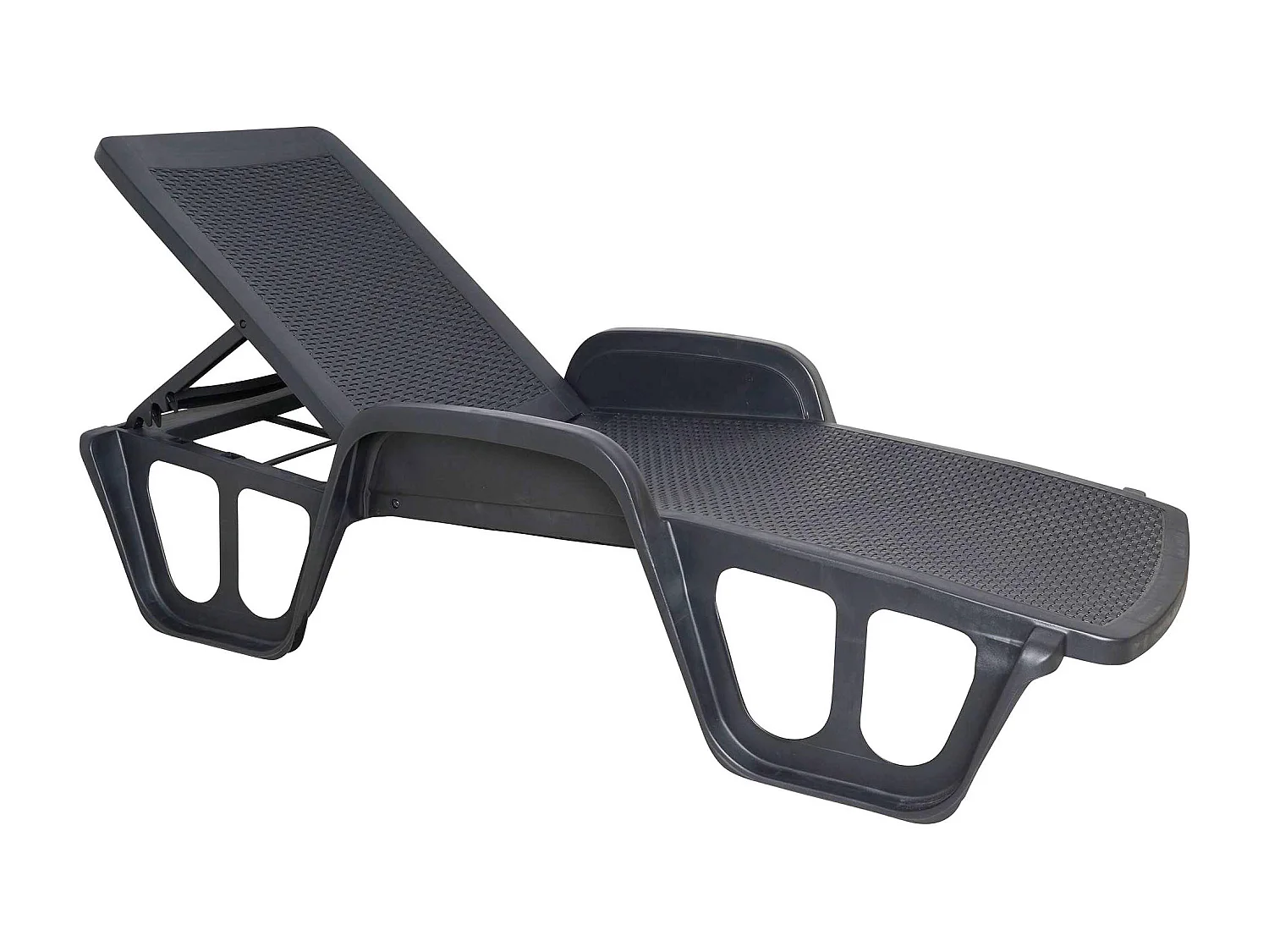 Dmora - Lettino prendisole Alagaesia, 192x71h100 cm, Antracite