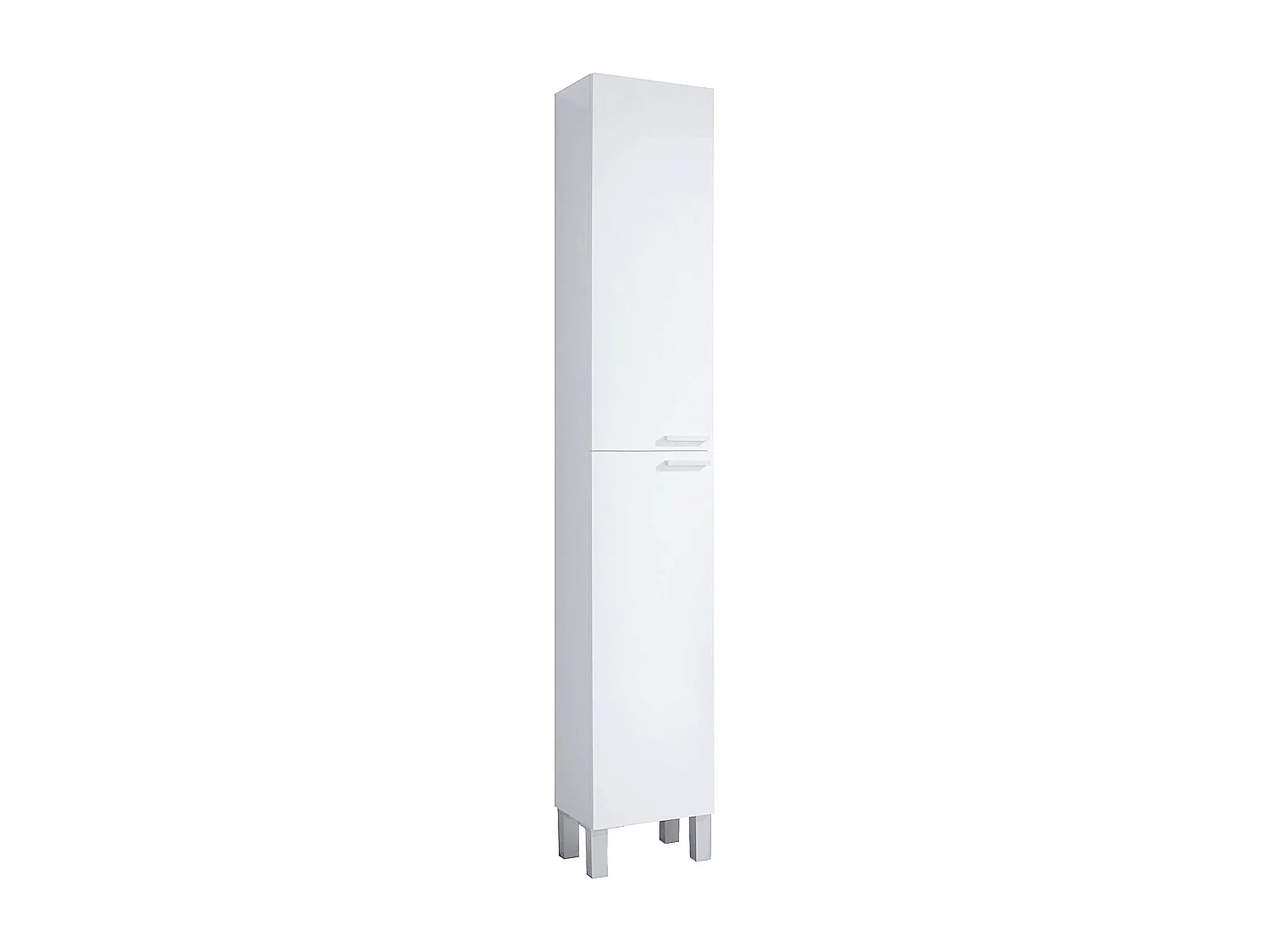 Mobile Colonna Ark, 2 Ripiani, 25x30x182h cm Bianco Lucido