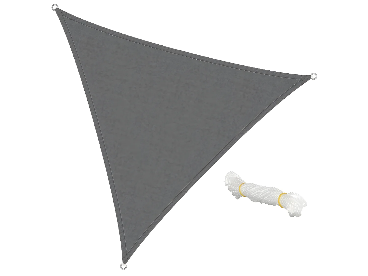 Voile d'ombrage protection UV solaire toile tendue 3,6m gris ECD Germany