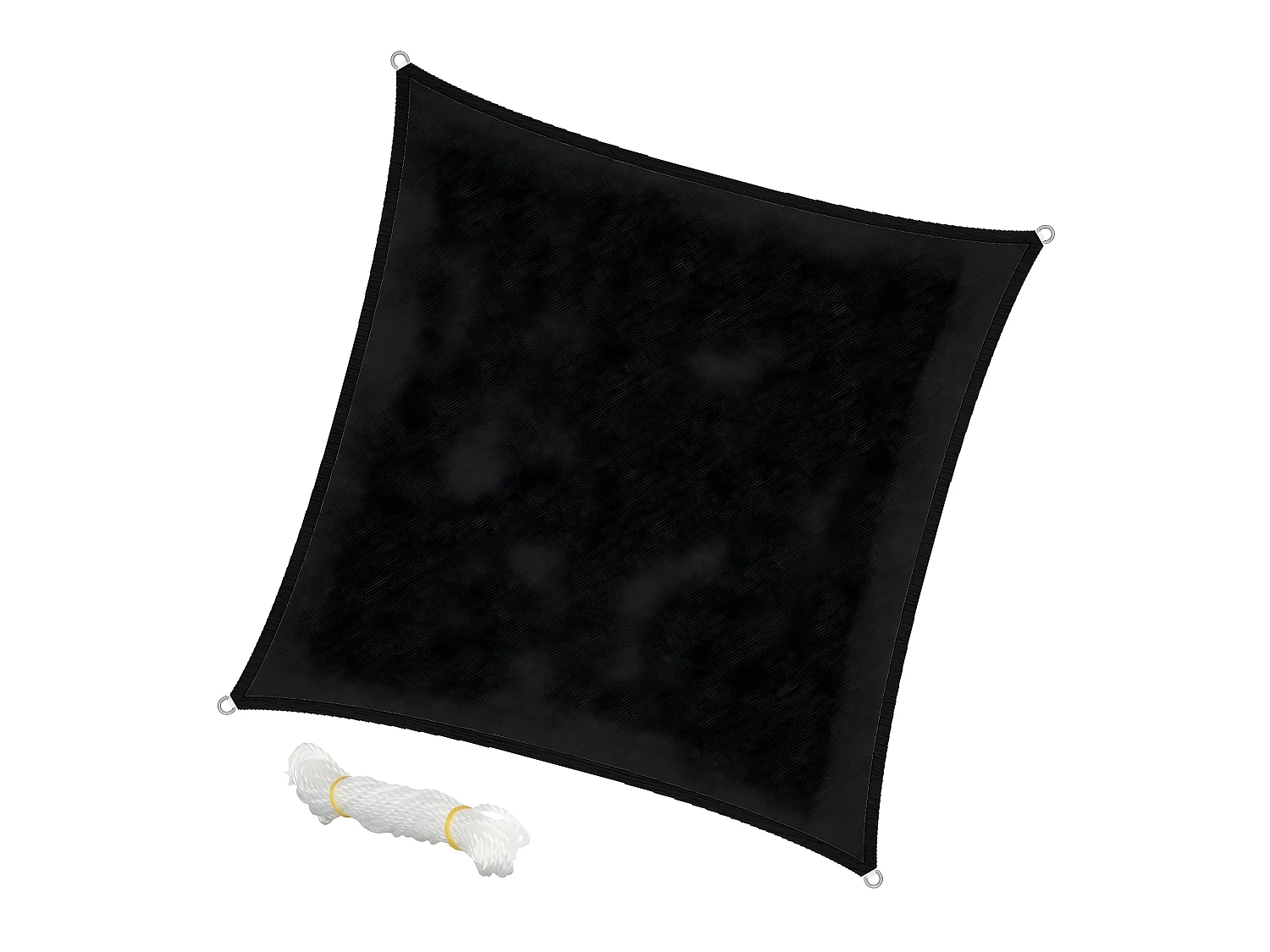 Voile d'ombrage protection solaire toile tendue carré 3,6x3,6 m ECD Germany