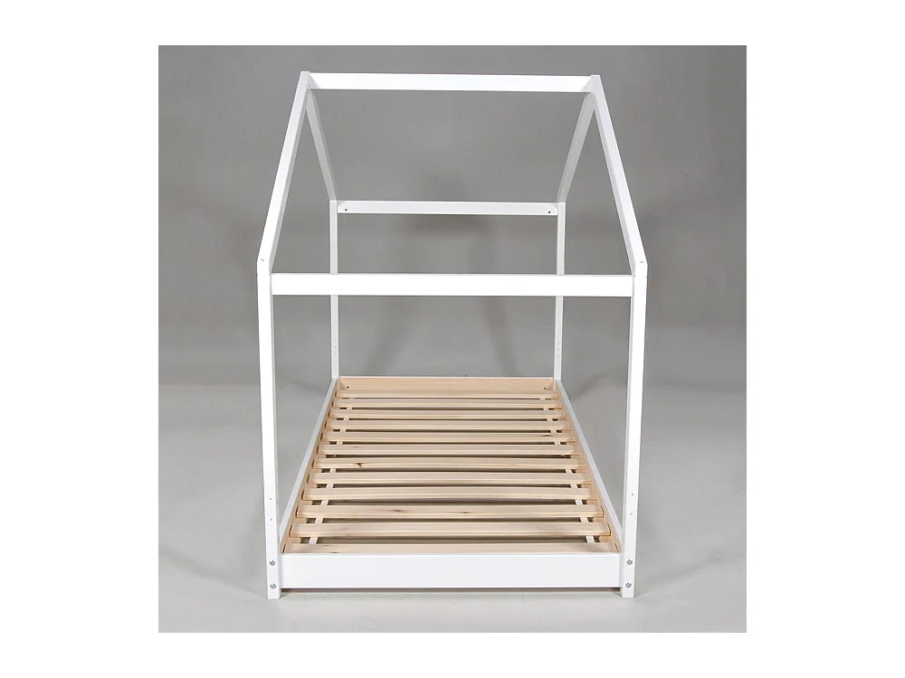 Lit cabane KOALA 90x190 + 1 sommier / Blanc