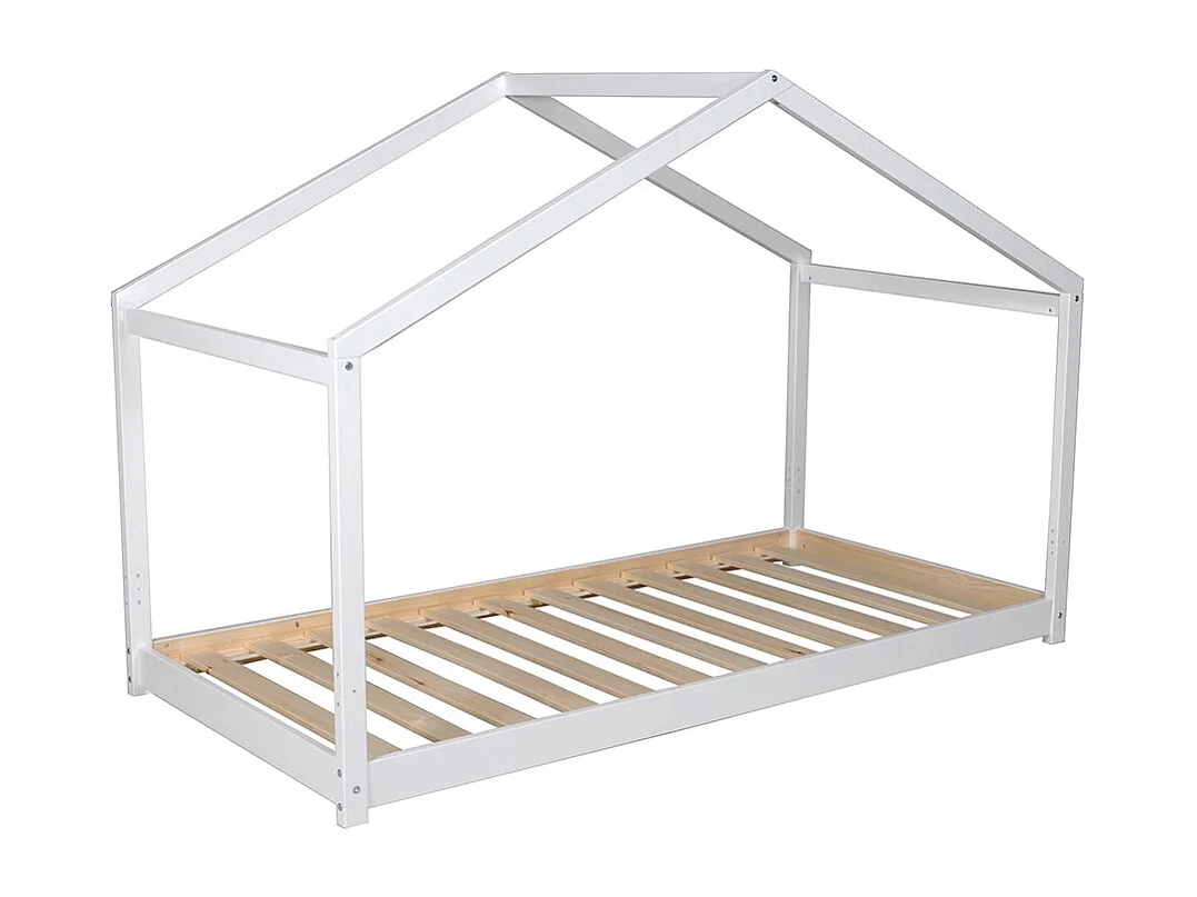 Lit cabane KOALA 90x190 + 1 sommier / Blanc