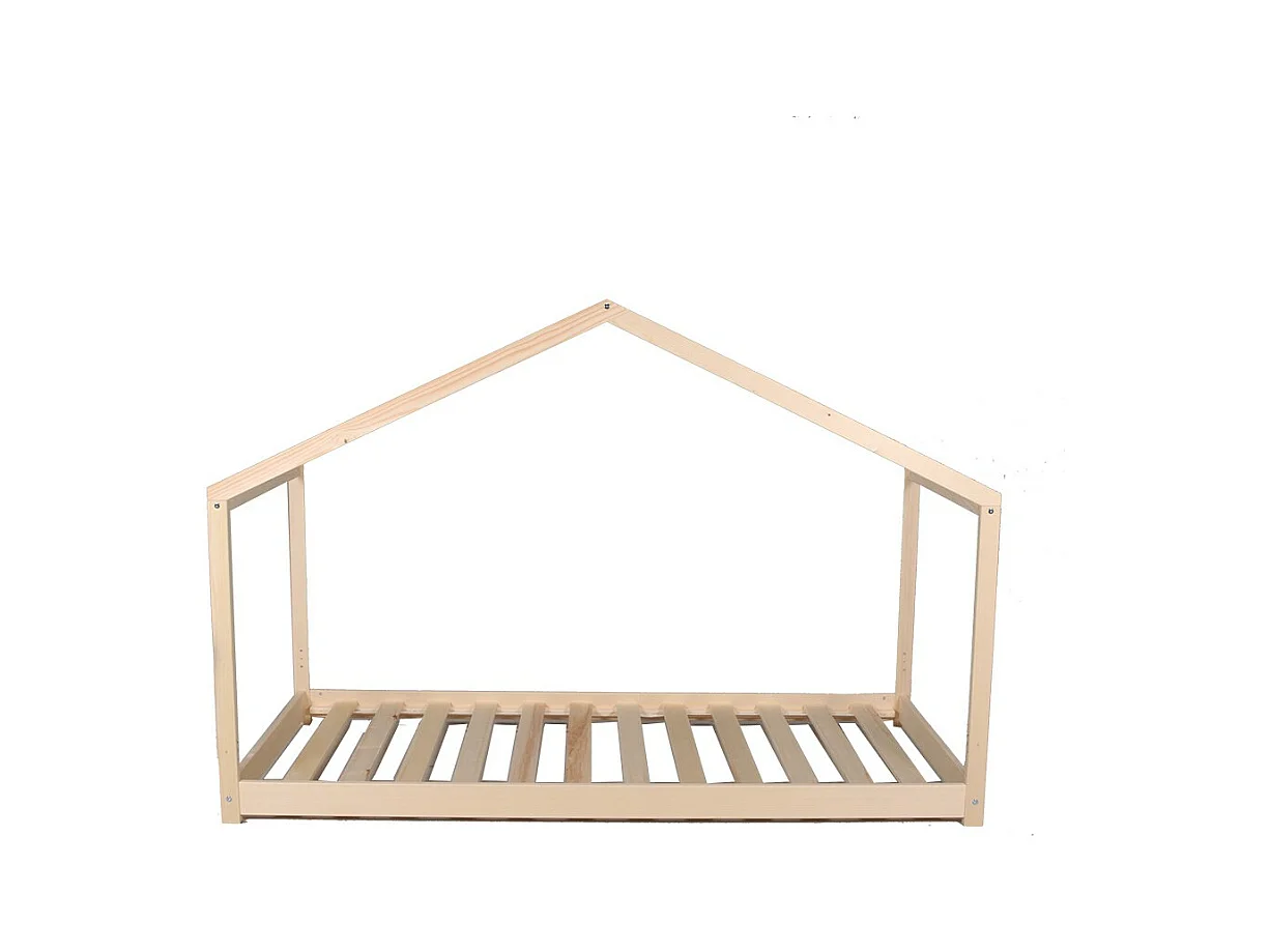 Lit cabane KOALA 90x190 + 1 sommier / Naturel