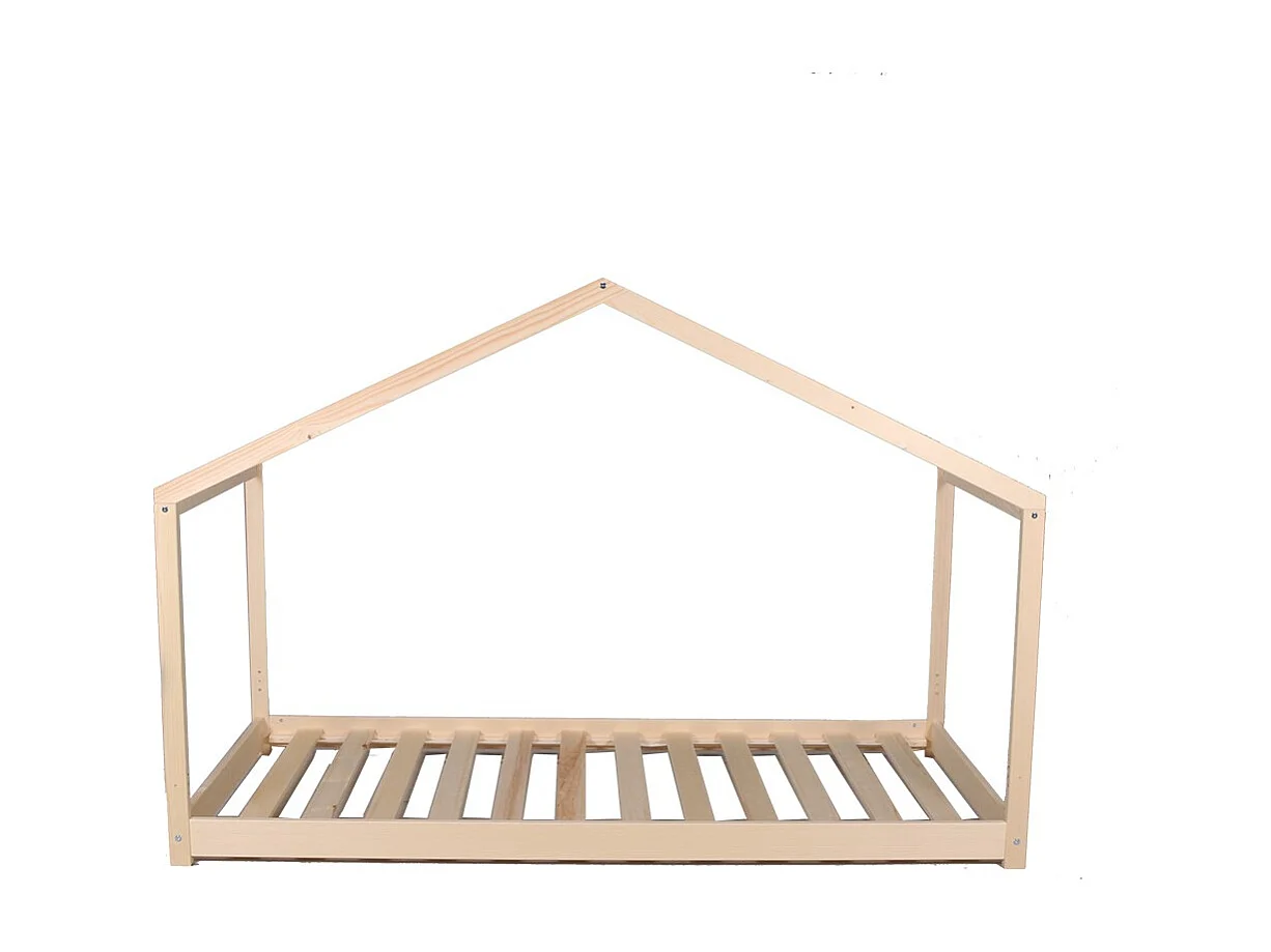 Lit cabane KOALA 90x190 + 1 sommier / Naturel