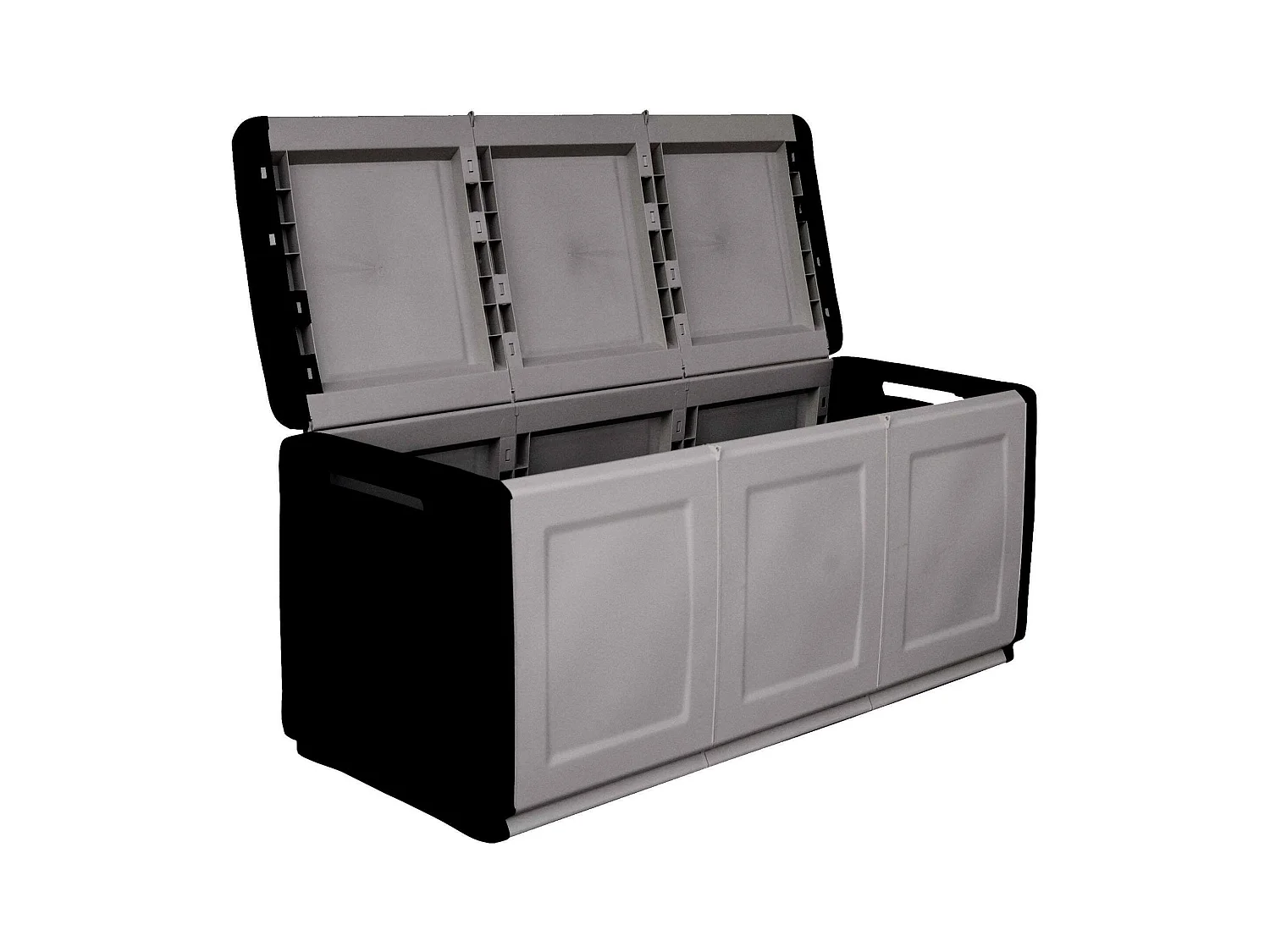 Tronc de conteneur polyvalent en polypropylène, garage, 100% Made in Italy, 138x53h57 cm, couleur grise