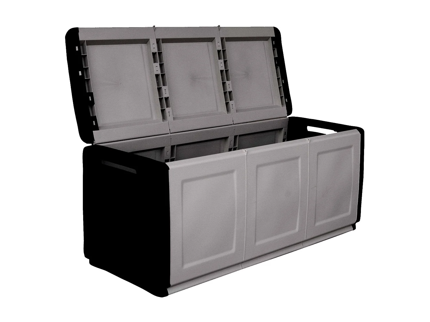 Tronc de conteneur polyvalent en polypropylène, garage, 100% Made in Italy, 138x53h57 cm, couleur grise