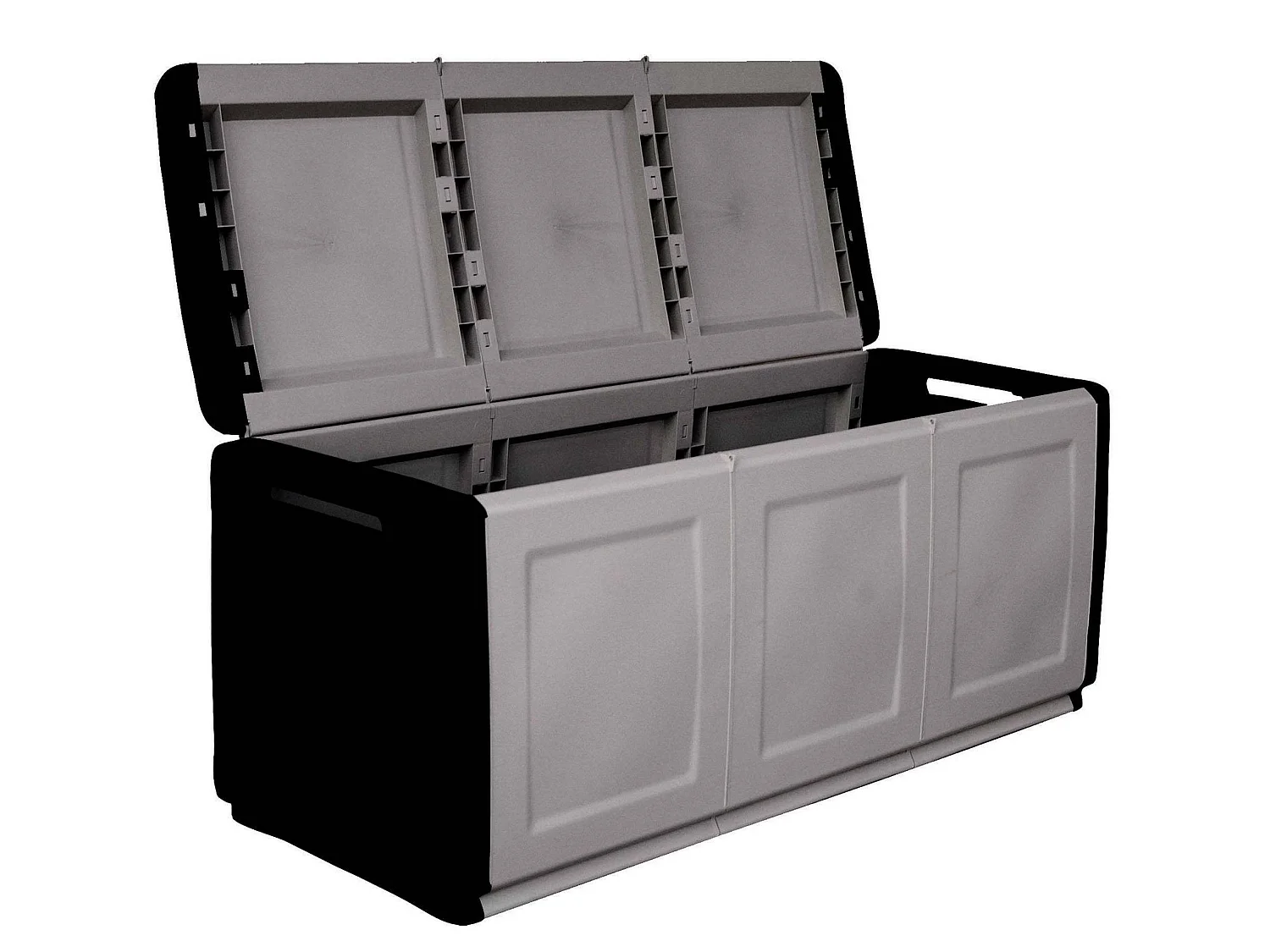 Tronc de conteneur polyvalent en polypropylène, garage, 100% Made in Italy, 138x53h57 cm, couleur grise