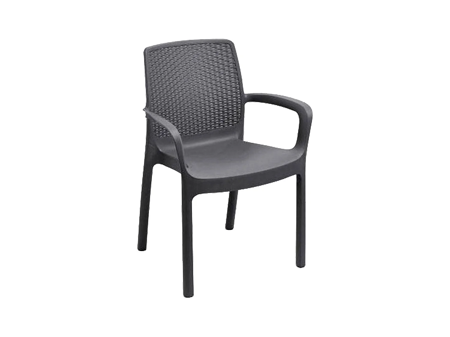 Dmora - Sedia da esterno Anacleto, 54x60h82 cm, Antracite