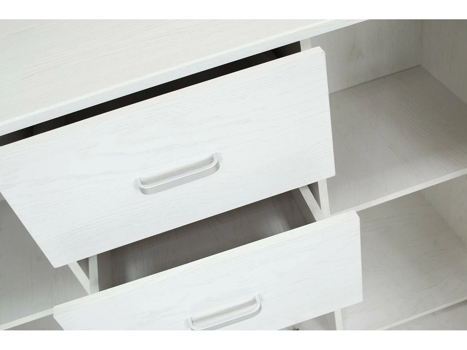 Placard Dpavac, Buffet de salon, Buffet de salon, Buffet moderne avec 3 portes et 2 tiroirs, 120x40h83 cm, Gris