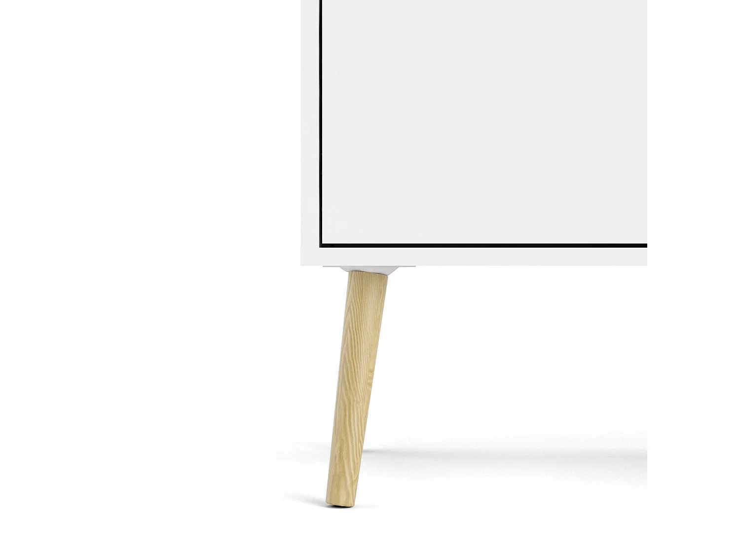 Dmora - Credenza Animato, 147x39 h81 cm, Bianco e Quercia