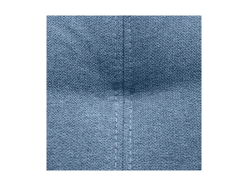 Fauteuil rotatif tissu bleu chiné et simili gris - ELLA