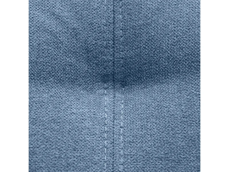 Fauteuil rotatif tissu bleu chiné et simili gris - ELLA