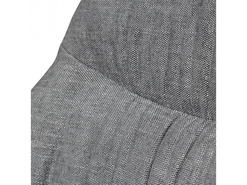 Fauteuil tissu gris anthracite pieds traineaux métal noir - ZOLA