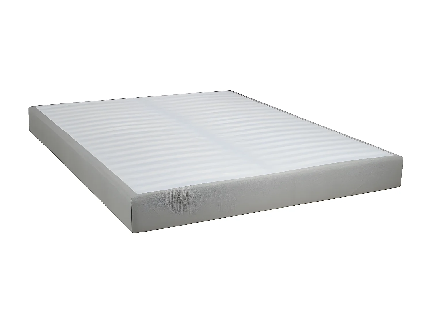 SEYCHELLES - Pack Matelas 160x200 + Sommier Tapissier Démontable 2x20 Lattes Lin + Pieds Blancs 15cm
