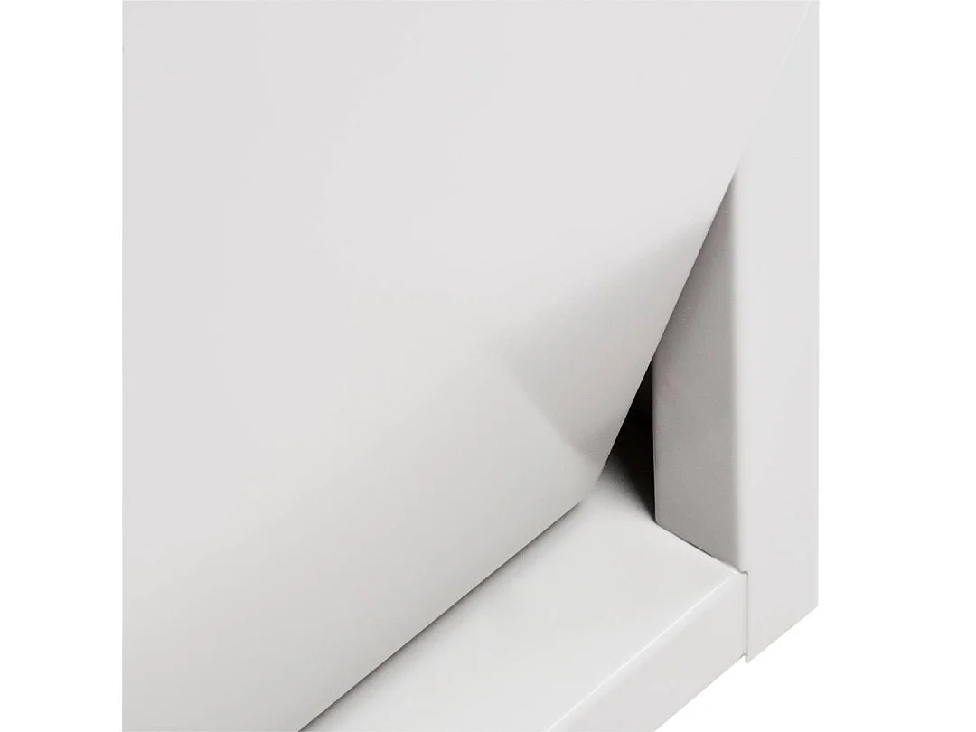 Afvalbak 0, Ruimtebesparende afvalbak, Afvalbak voor recycling met 4 emmers, 60x25h92 cm, Wit