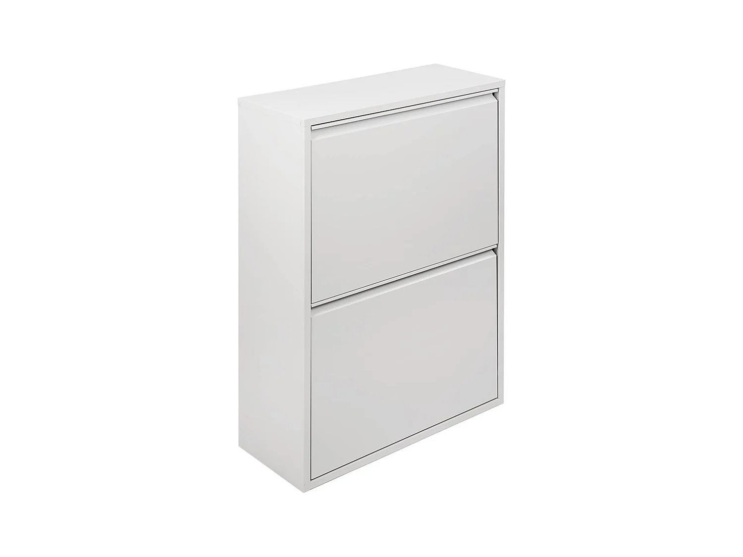 Poubelle Dpasali, Poubelle, Poubelle, Armoire métallique avec bacs de recyclage, 60x25h92 cm, Blanc