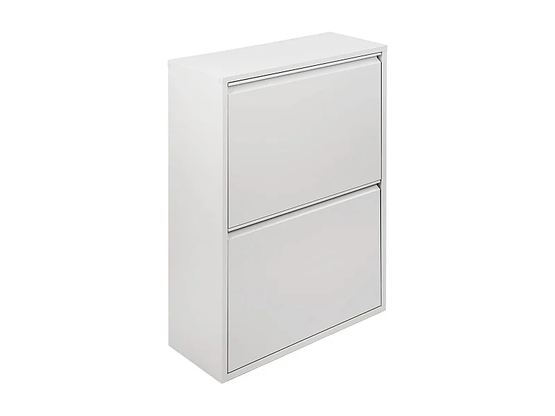 Caixote do lixo 0, Caixote do lixo que economiza espaço, Caixote do lixo para reciclagem com 4 baldes, 60x25h92 cm, Branco
