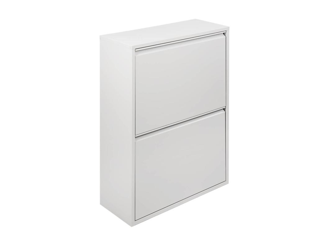 Caixote do lixo 0, Caixote do lixo que economiza espaÃ§o, Caixote do lixo para reciclagem com 4 baldes, 60x25h92 cm, Branco