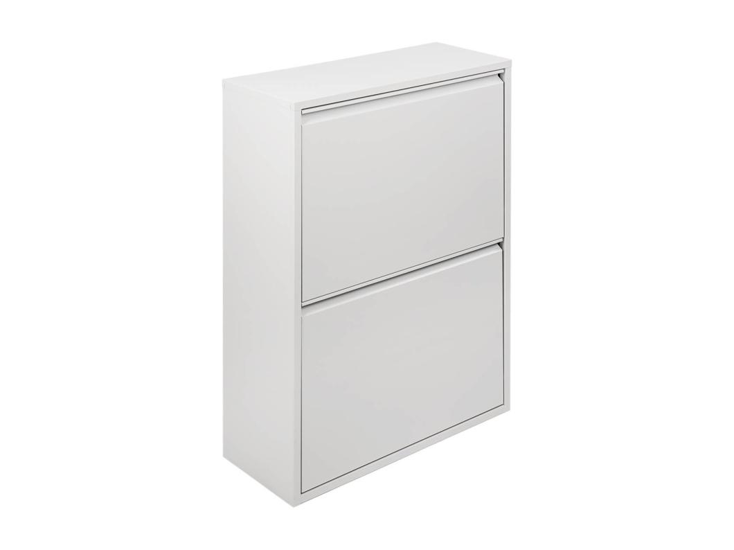 Caixote do lixo 0, Caixote do lixo que economiza espaço, Caixote do lixo para reciclagem com 4 baldes, 60x25h92 cm, Branco