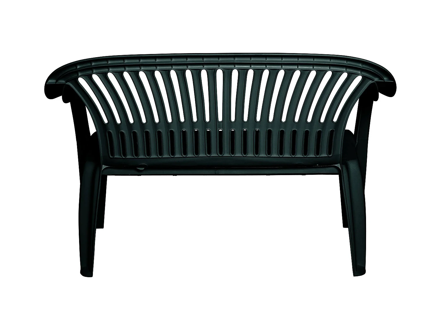 Dmora - Panchina da esterno Asmi, 114x55h82 cm, Verde