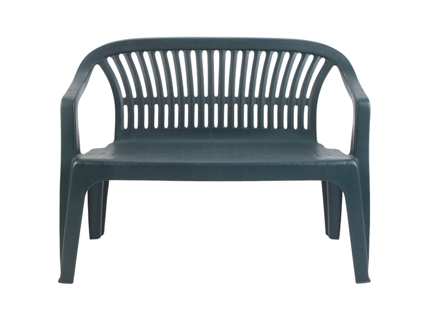 Dmora - Panchina da esterno Asmi, 114x55h82 cm, Verde