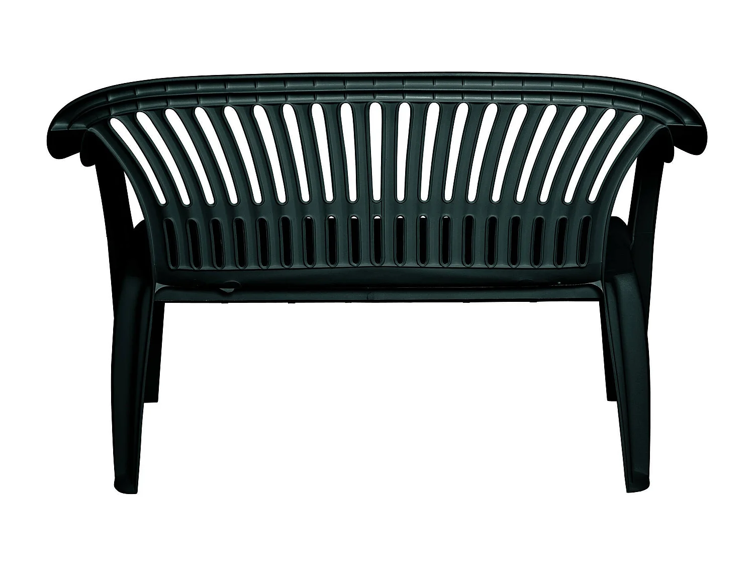 Banc d'extérieur Dcerr, Banc de jardin Monobloc, Banc d'extérieur, 100% Made in Italy, 114x55h82 cm, Vert