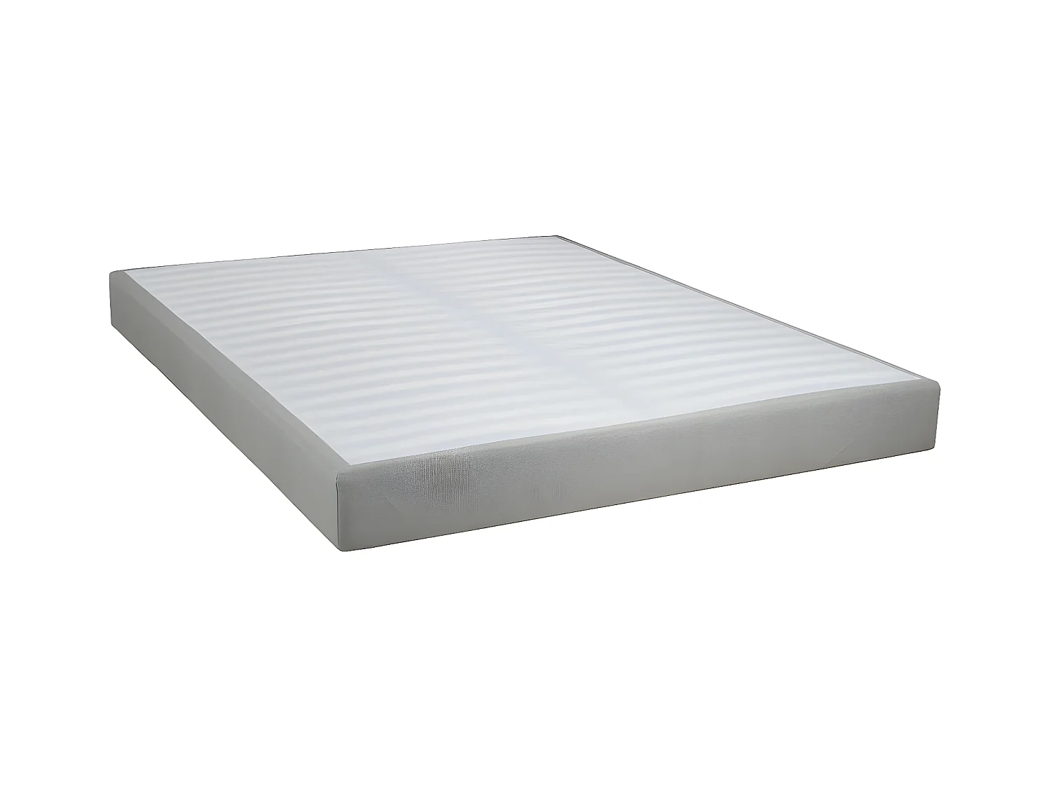 MALDIVES - Pack Matelas 140x190 + Sommier Tapissier Démontable 2x20 Lattes Lin + Pieds Bois 15cm