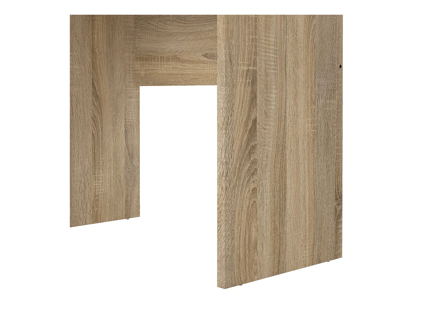 Bureau linéaire à trois tiroirs, couleur chêne, Dimensions 120 x 72 x 48 cm