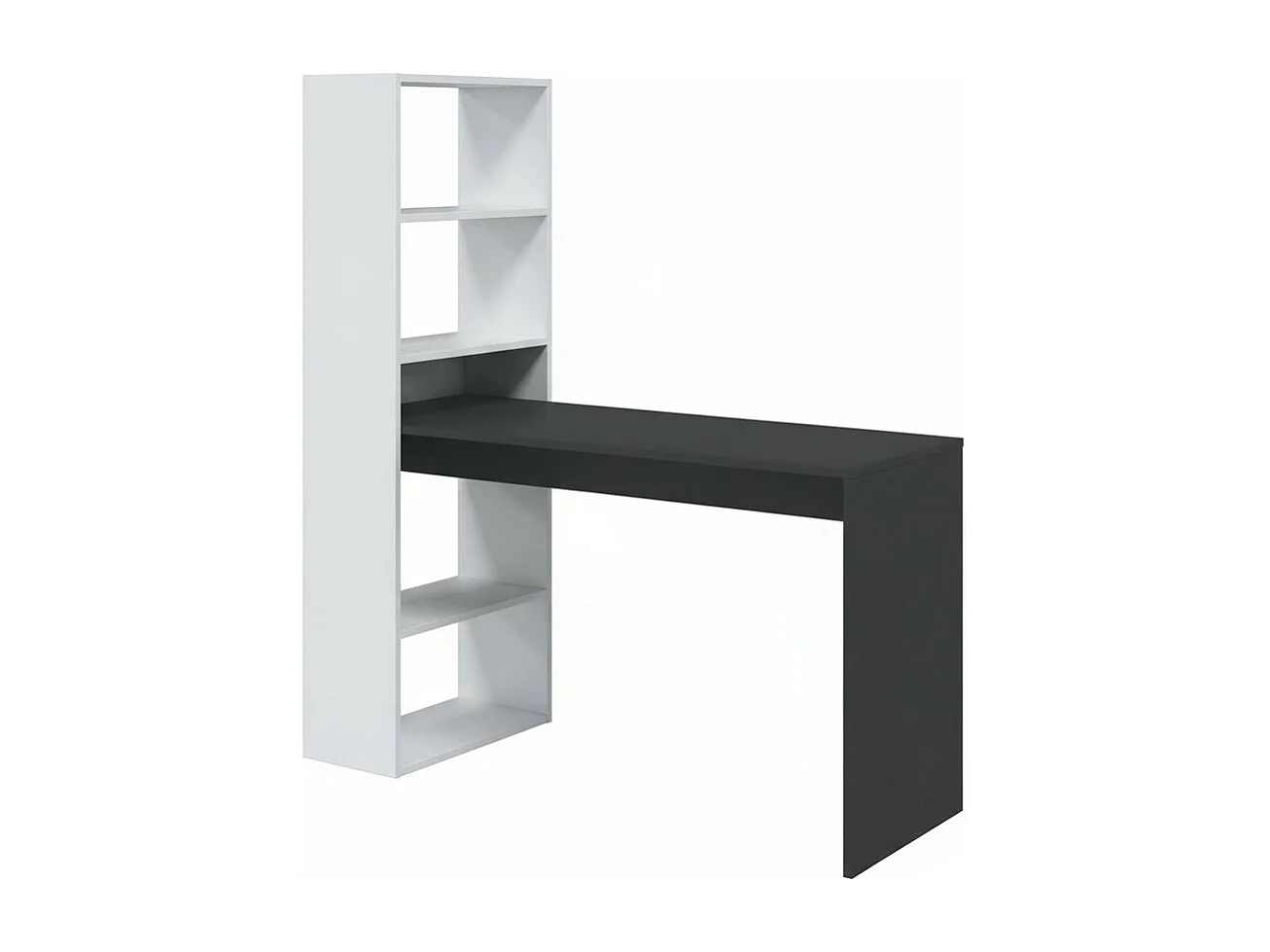 Scrivania Ali, Modulabile, 53x120x144h cm Nero Opaco