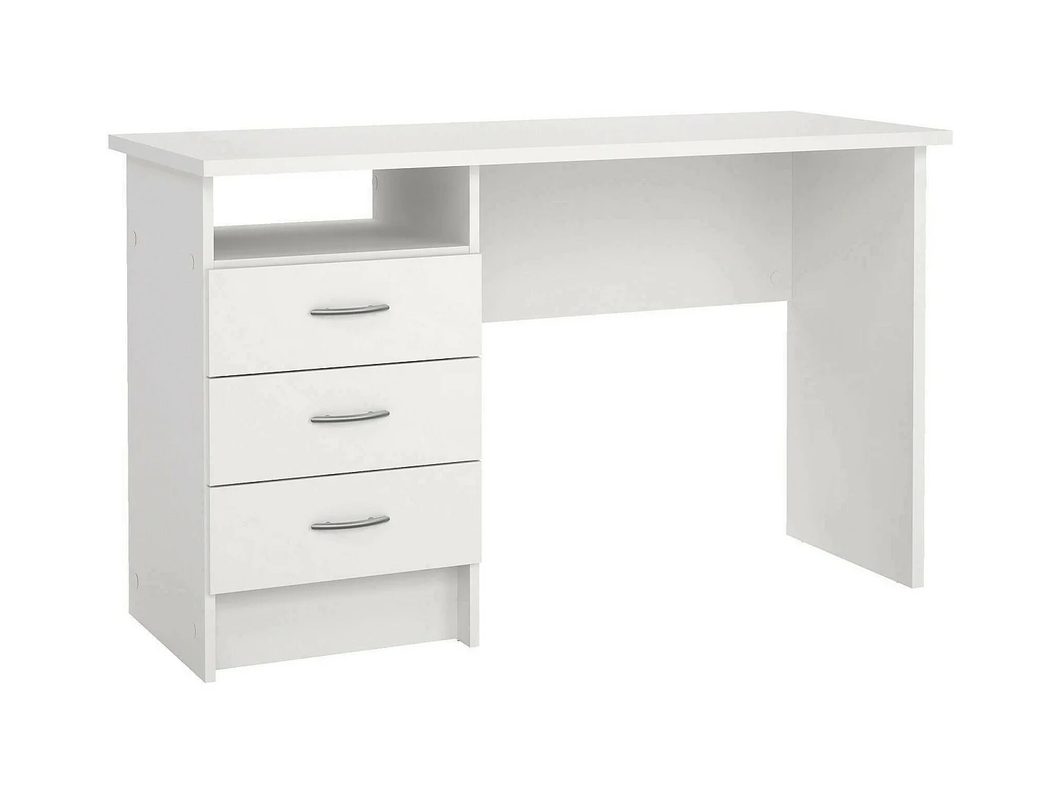 Dmora - Scrivania Andre, 120x48 h72 cm, Bianco